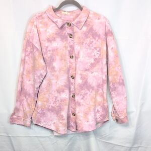 Maurices Pink and Orange Tie-Dye Top